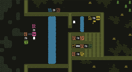 Baba is You sur Switch et Pc -  Temple Ruins : Niveau 8 - Double Moat