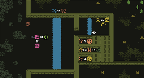Baba is You sur Switch et Pc -  Temple Ruins : Niveau 8 - Double Moat