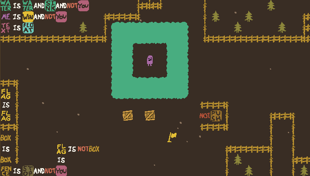 Baba is You sur Switch et Pc -  Forest of Fall : Niveau 12 - Dead End : Le niveau  rsoudre
