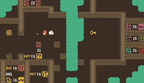 Baba is You sur Switch et Pc -  Forest of Fall : Niveau 2 - Grand Stream