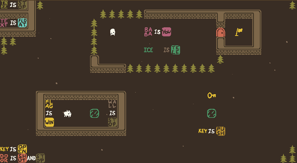 Baba is You sur Switch et Pc -  Forest of Fall : Niveau 4 - Telephone : Le niveau  rsoudre