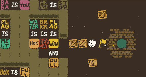 Baba is You sur Switch et Pc -  Forest of Fall : Niveau 6 - Crate Square