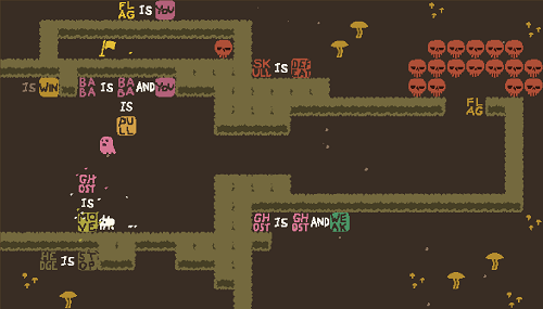 Baba is You sur Switch et Pc -  Forest of Fall : Niveau 7 - Ghost Friend