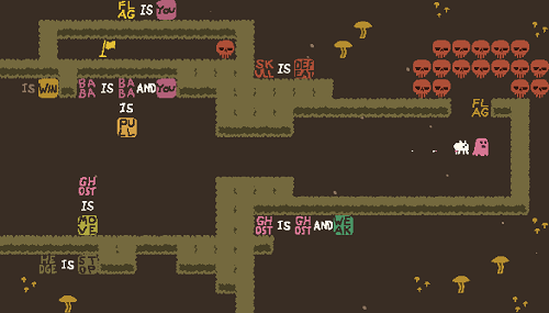 Baba is You sur Switch et Pc -  Forest of Fall : Niveau 7 - Ghost Friend