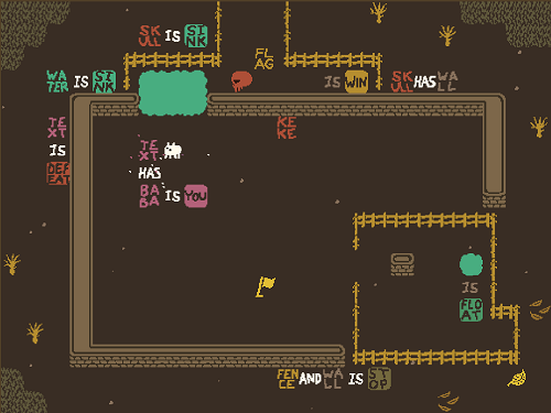 Baba is You sur Switch et Pc -  Forest of Fall : Niveau D - Scenic Pond