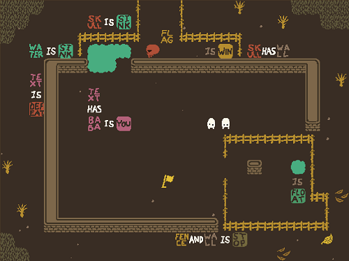 Baba is You sur Switch et Pc -  Forest of Fall : Niveau D - Scenic Pond