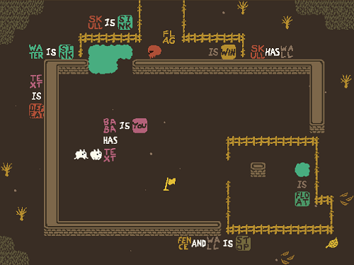 Baba is You sur Switch et Pc -  Forest of Fall : Niveau D - Scenic Pond