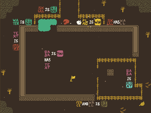 Baba is You sur Switch et Pc -  Forest of Fall : Niveau D - Scenic Pond