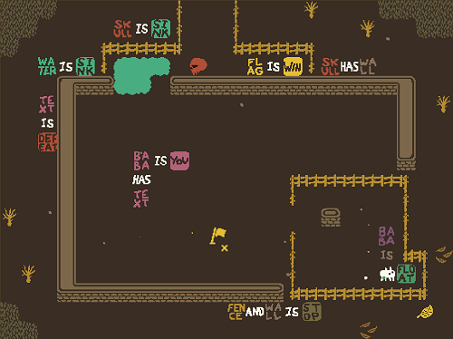 Baba is You sur Switch et Pc -  Forest of Fall : Niveau D - Scenic Pond