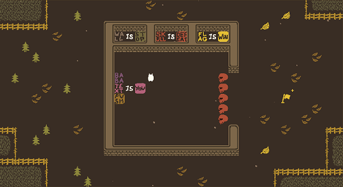 Baba is You sur Switch et Pc -  Forest of Fall : Niveau E - Skeletal Door