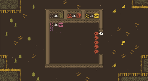 Baba is You sur Switch et Pc -  Forest of Fall : Niveau E - Skeletal Door