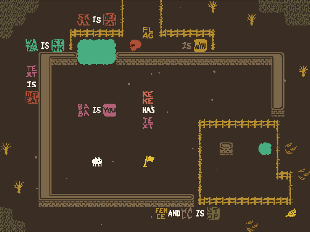 Baba is You sur Switch et Pc -  Forest of Fall : Niveau Extra_3 - Deep Pool : Le niveau  rsoudre